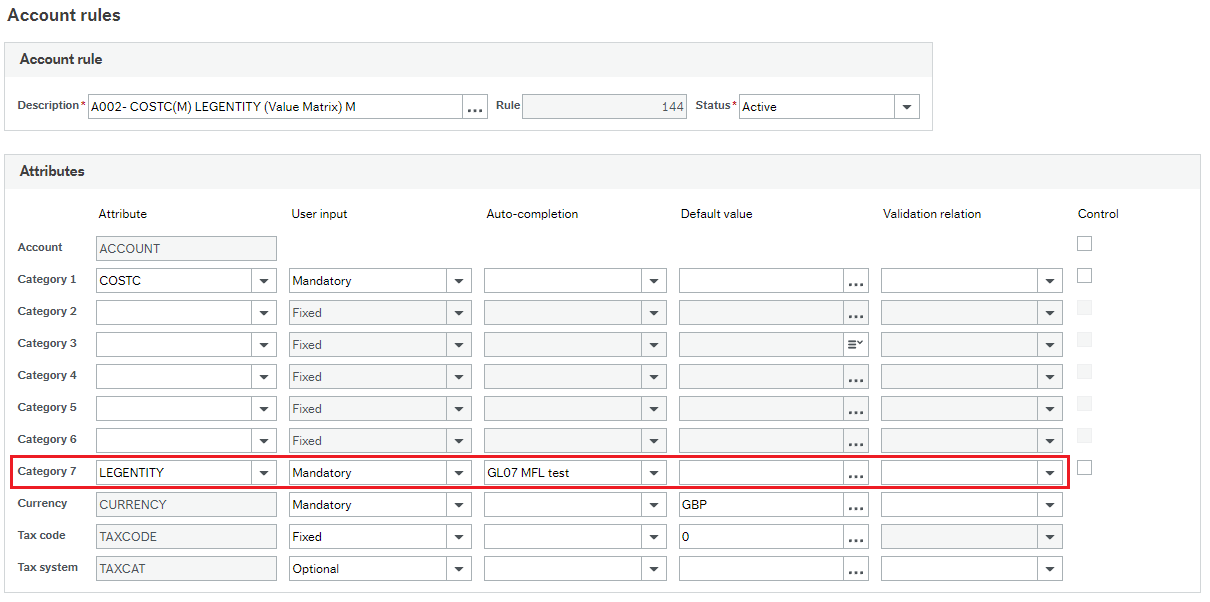 account rule example