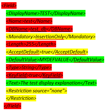 xml structure